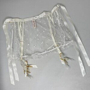 Agent Provocateur Lorna Dotty White Suspender AP4 Large